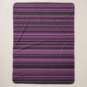 Abstrakte lila schwarze Streifen Sherpadecke