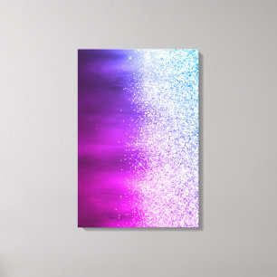 Abstrakte lila und rosa moderne Glittermalerei  Leinwanddruck
