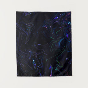 abstrakte lila und schwarze Malerei Wandteppich