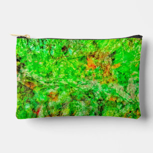 Abstrakte limegrüne Cut Sew Bag, tiefgrüne Freude Zubehörtasche