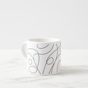 Abstrakte Line Art Espresso Tasse