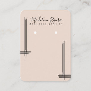 Abstrakte Lines Artisan Earring Display Cards Telefonnummerkarte