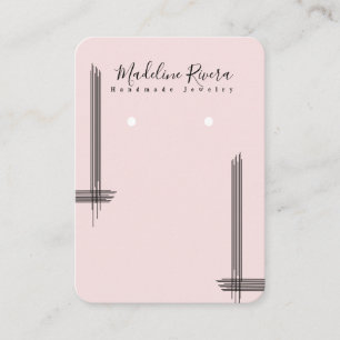 Abstrakte Lines Artisan Earring Display Cards Telefonnummerkarte