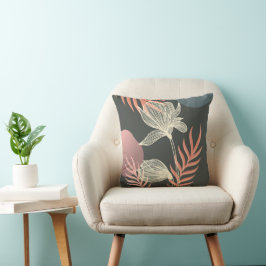 Abstrakte Linie Art Blume Design - Elegante Mi Kissen
