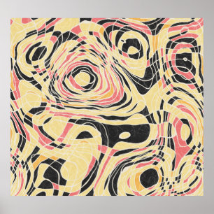 Abstrakte Linie Geo-Muster, topographisches Design Poster