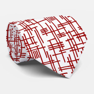 Abstrakte Linien 120923 - Ruby Red Krawatte