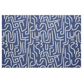 Abstrakte Linien 130318 - Weiß auf #1D336D Blau Stoff