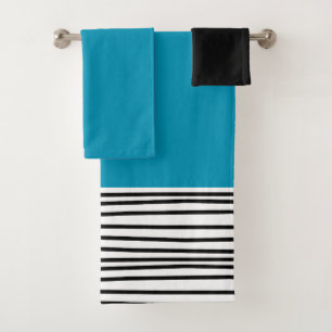 Abstrakte Linien Badhandtuch Set