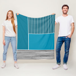 Abstrakte Linien Fleecedecke