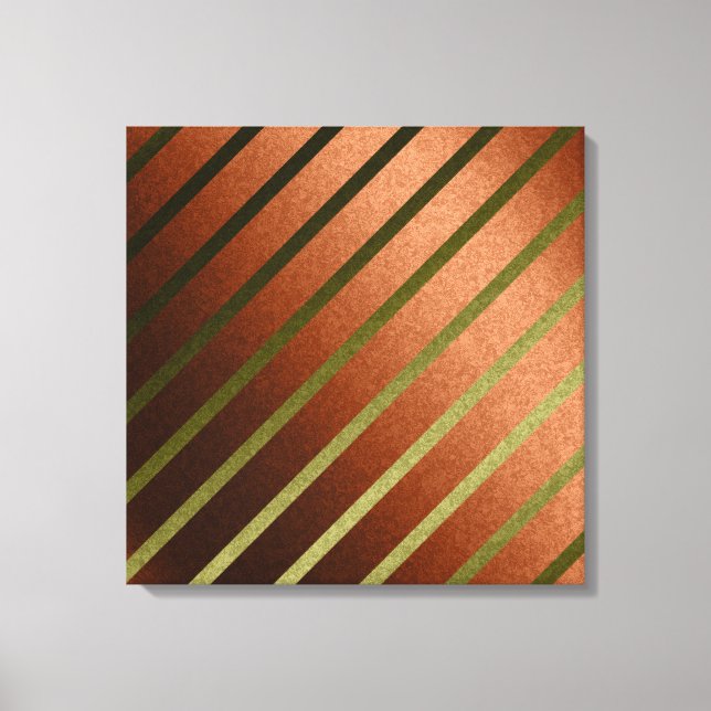 Abstrakte Linien Imitate Orange Gelbe Fossilien Le Leinwanddruck (Vorderseite)