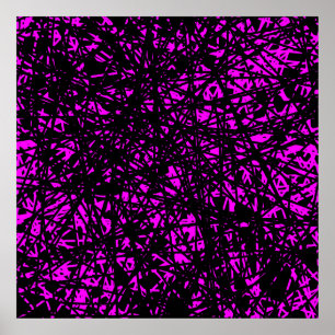 Abstrakte Linien - Magenta Poster