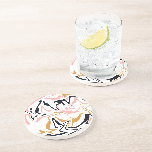 Abstrakte Linien modern Getränkeuntersetzer (Seite)