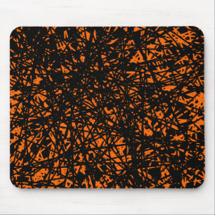 Abstrakte Linien - Orange Mousepad