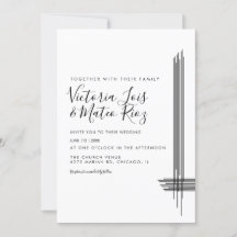 Abstrakte Linien Schwarz-weiß Moderne Hochzeit