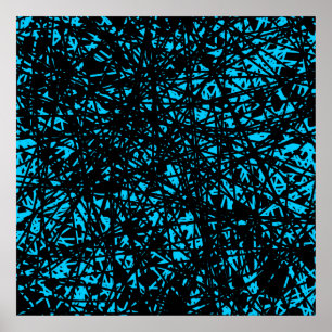 Abstrakte Linien - Sky Blue Poster