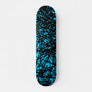 Abstrakte Linien - Sky Blue Skateboard