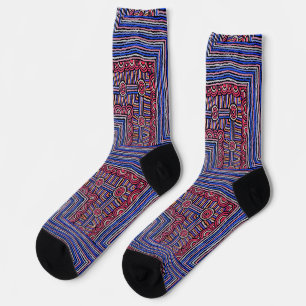 Abstrakte Linien Socken