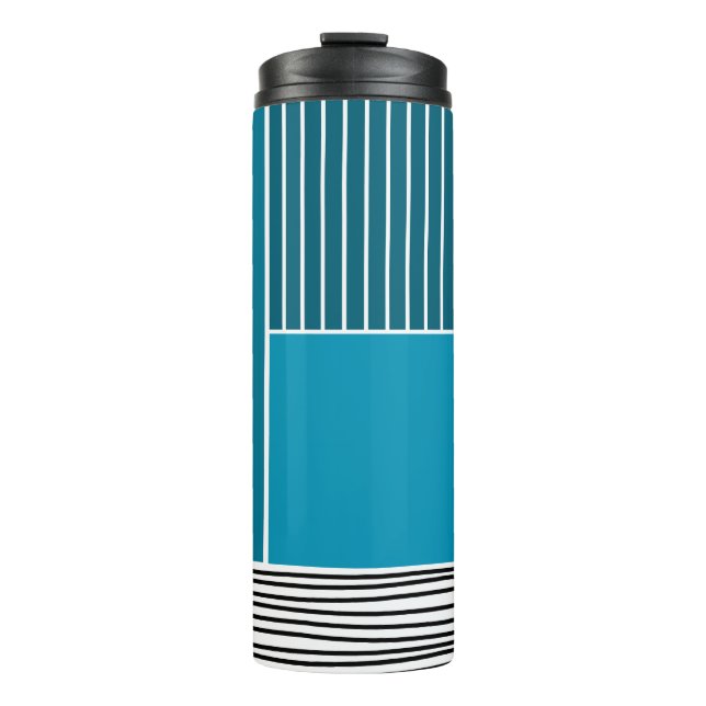 Abstrakte Linien Thermosbecher (Vorderseite)