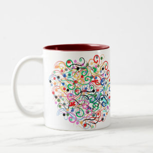 abstrakte Linien und Punkte Zweifarbige Tasse