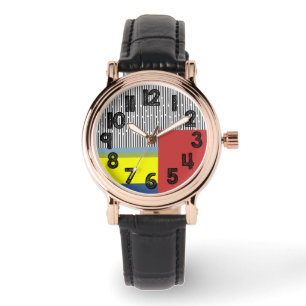 Abstrakte Linien und Rechtecke Armbanduhr