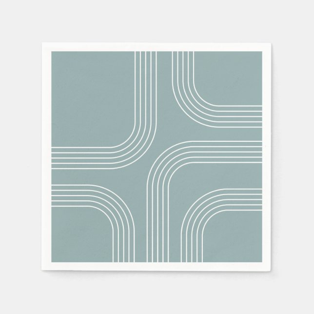Abstrakte Linienkunst aus dem Mittelalter Serviette (Vorderseite)