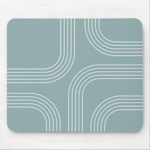 Abstrakte Linienkunst im Mid-Century-Stil Mousepad