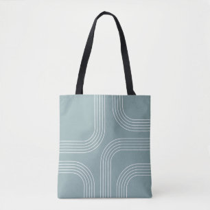 Abstrakte Linienkunst im Mid-Century-Stil Tasche