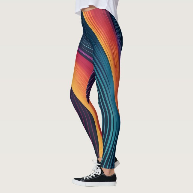 Abstrakte Linienmuster Leggings (Links)