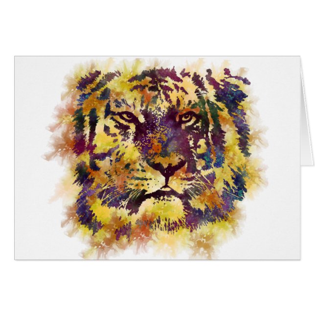 Abstrakte Lion Paintning (Vorderseite (Horizontal))