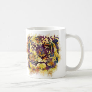 Abstrakte Lion Paintning Kaffeetasse