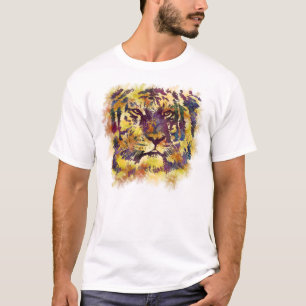 Abstrakte Lion Paintning T-Shirt