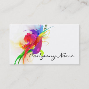 Abstrakte Lorikeet Paint-Spritzer Visitenkarte