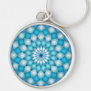 Abstrakte Lotos-Blume Schlüsselanhänger Mandala