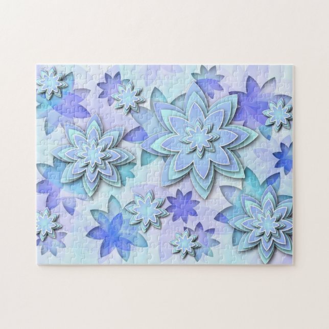 Abstrakte Lotos-Blumen Puzzlespiel Mandala (Horizontal)