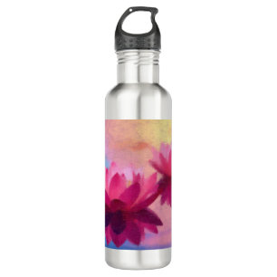 Abstrakte Lotus-Blume Edelstahlflasche
