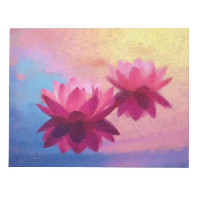 Abstrakte Lotus-Blume Notizblock (Vorderseite)