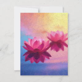 Abstrakte Lotus-Blume Postkarte