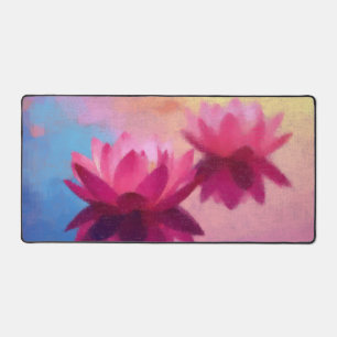 Abstrakte Lotus-Blume Schreibtischunterlage