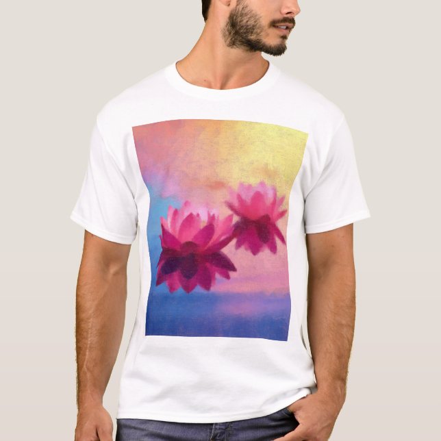 Abstrakte Lotus-Blume T-Shirt (Vorderseite)