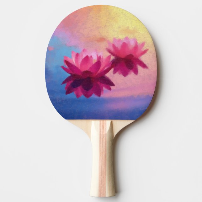 Abstrakte Lotus-Blume Tischtennis Schläger (Vorderseite)