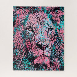 Abstrakte Löwe | Herausforderung Hard Jigsaw