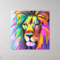 Abstrakte Löwenface Mystische Fantasie Kunst