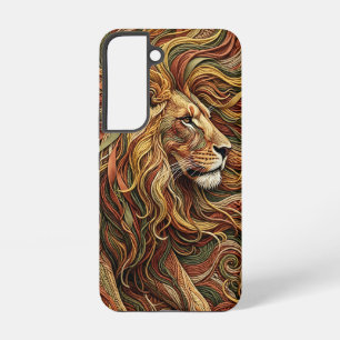 Abstrakte Löwenmähne in Erdtönen Samsung Cases Galaxy Hülle