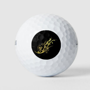 Abstrakte Luxus-Kunststoff-Goldblume Golfball