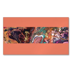 Abstrakte magische Blume rosa Gold Visitenkarte Magnetische Visitenkarte