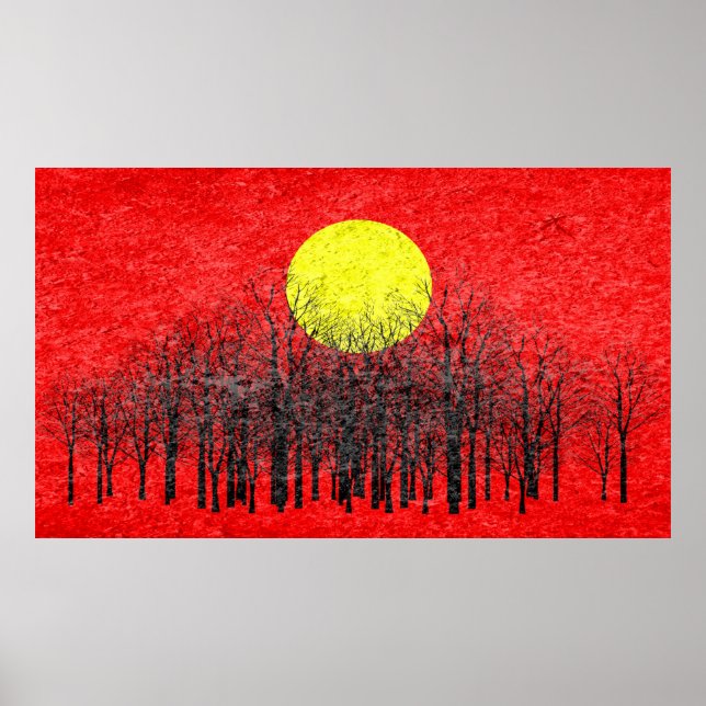 Abstrakte Malerei #3 von Red Sunset Poster (Vorne)