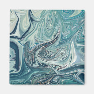 Abstrakte Malerei am Blauen Meer Magnet