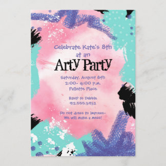 Abstrakte Malerei Art Party Einladung