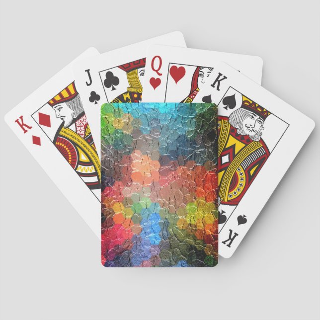 Abstrakte Malerei | Dynamische Farben Spielkarten (Rückseite)