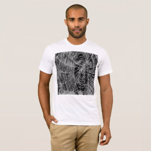 Abstrakte Malerei eines grauen, weißen Stoffes auf T-Shirt